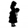 Silhouette Cutting: Flower girl (jpeg image)